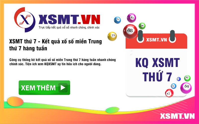 XSMT Thứ bảy cập nhật KQXSMT Thứ bảy mới nhất