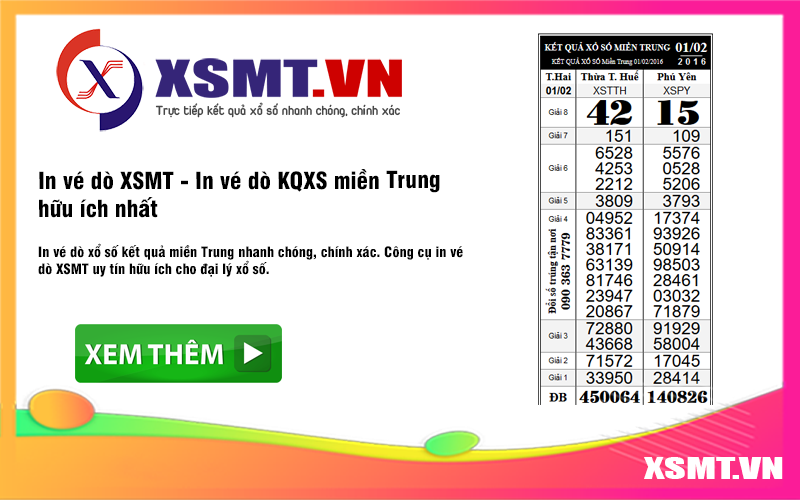 In vé dò XSMT - In vé dò KQXS miền Trung hữu ích nhất