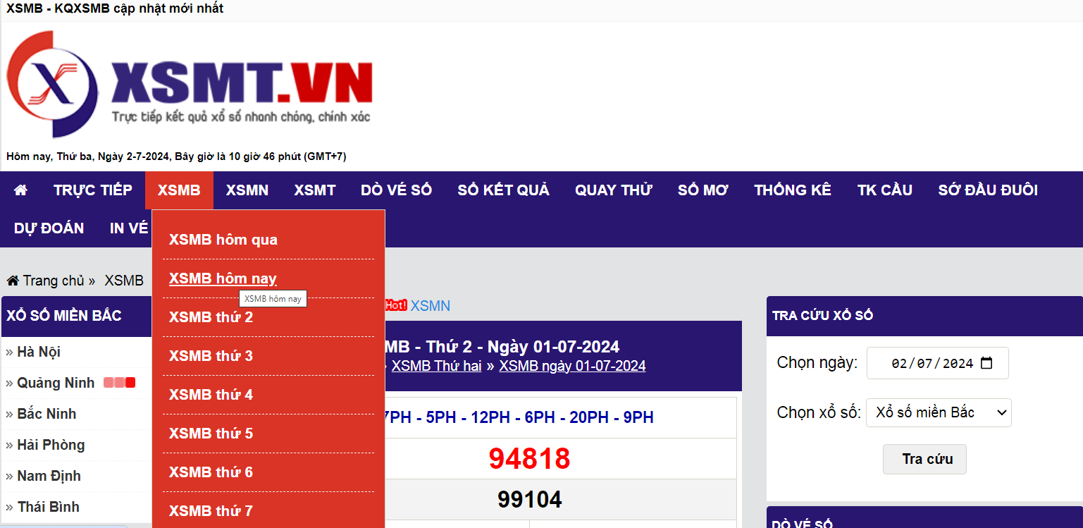 XSMB - KQXSMB cập nhật mới nhất